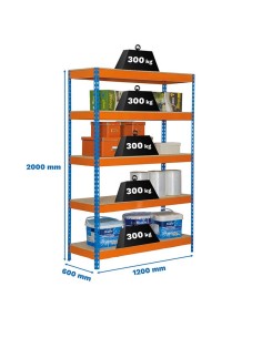 BRICOFORTE 1206-5 CHIPBOARD AZUL/NARANJA 2
