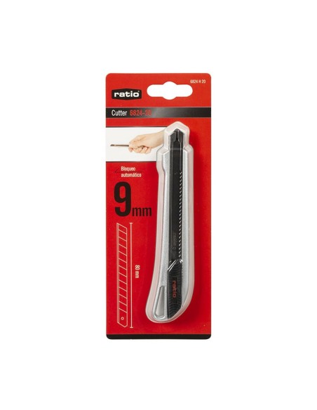 CORTADOR HOJA 9 MM BLOQ.AUTOMATI  RATIO