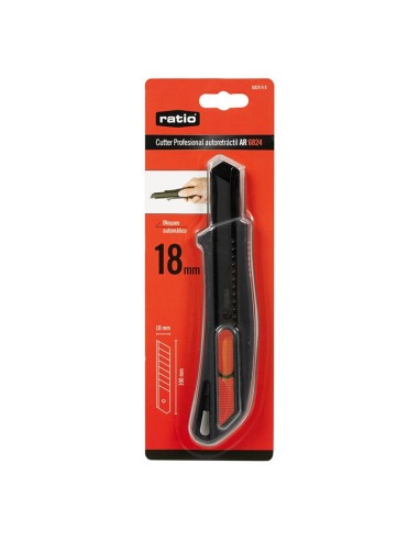CORTADOR HOJA 18 MM BLOQ.AUT.RETR. RATIO