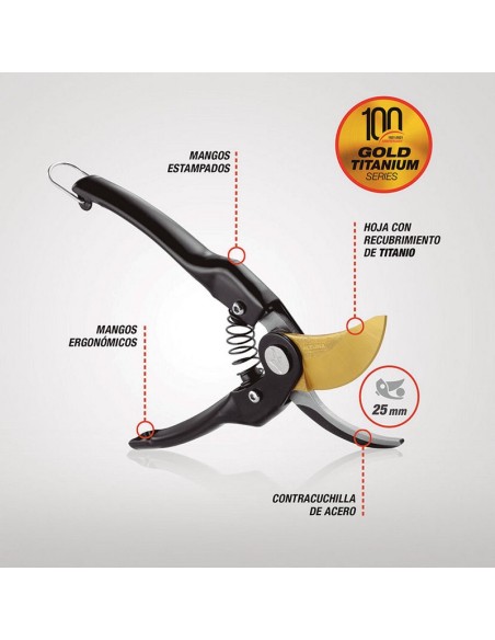 TIJERA PODA 1 MANO 22CM.BYPASS T110-22