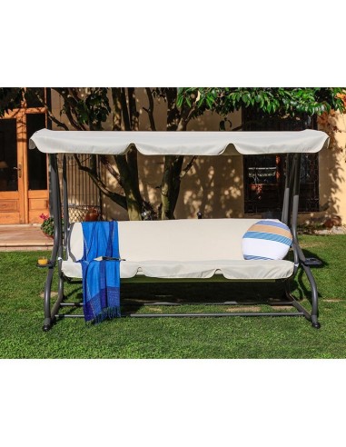 BALANCÍN/CAMA 3 PLAZAS TOLDO POLIÉSTER