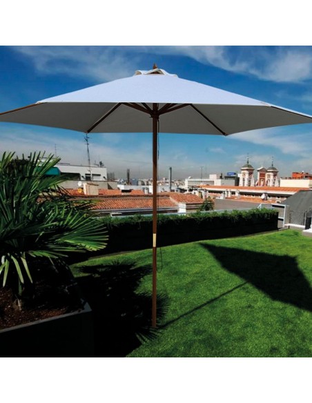 PARASOL MADERA 3 MTS COLOR CRUDO