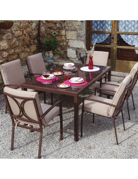 MADEIRA MESA ACER/VIDR. 170X100 CM