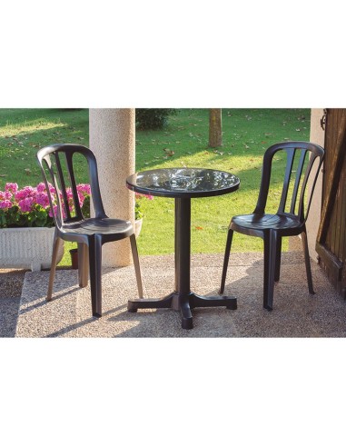 MESA BALCÓN Ø 60 CM. ANTRACITA