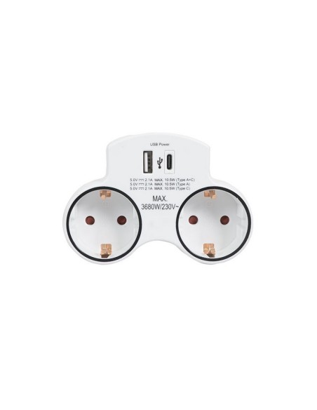 ADAPTADOR DOBLE CON USB A+C