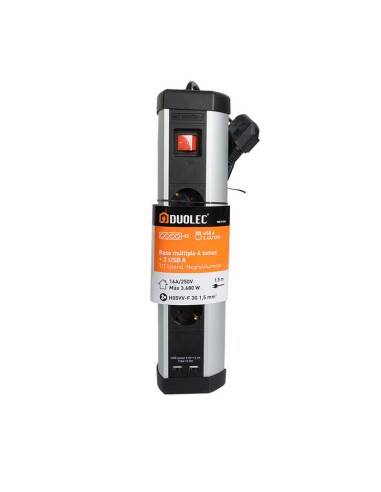 BASE MULTIPLE ALUMINIO 2 USB A