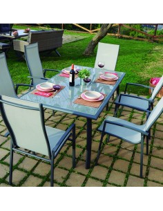 MESA ACERO 150X90X72 CM. ANTRACITA 2