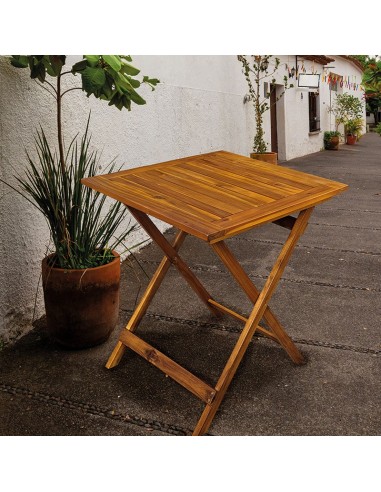 MESA MADERA ACACIA 60X60 CM