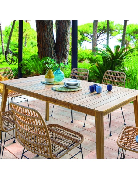 MESA MADERA TIWI 8 P.