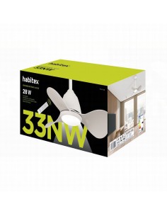 VENTILADOR TECHO LED BLANCO HABITEX 33NW 2