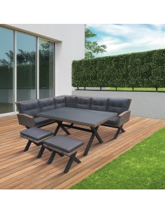 SET PASCUA ESQUINERO+2PUFS+MESA ALTA