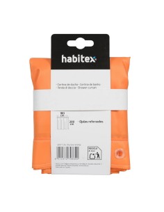 CORTINA BAÑO POLIESTER 180X200 NARANJA 2