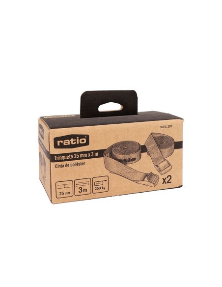 TRINQUETE 25MMX3M C/ MAX.500KG RATIO 2UN