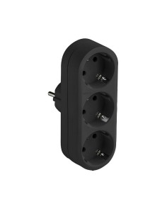 BASE ENCHUFE TRIPLE TT NEGRO FAMATEL