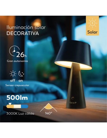 LAMPARA LED SOLAR MOMO 500LM 30K