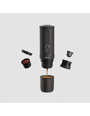 MÁQUINA DE CAFÉ EXPRESO PORTÁTIL GRIS