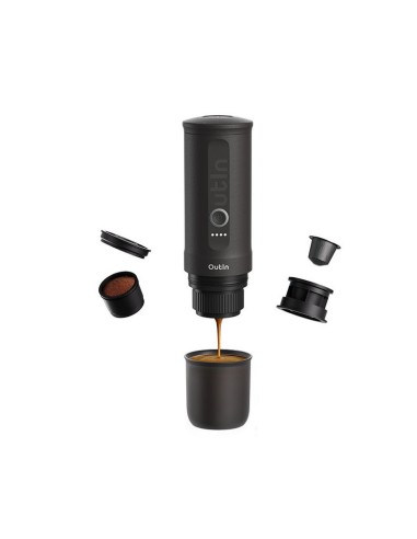 MÁQUINA DE CAFÉ EXPRESO PORTÁTIL GRIS