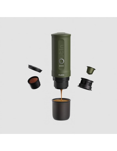 MÁQUINA DE CAFÉ EXPRESO PORTÁTIL VERDE