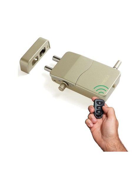 CERRADURA INVISIBLE CON ALARMA. PLATA