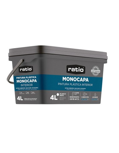 CUBETA MONOCAPA ANTIMOHO RATIO 4 LT