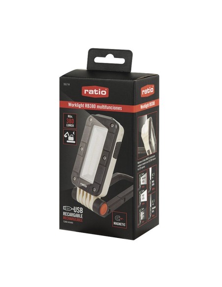 LINTERNA COB MULTIPOSIC.RECARG.380LM.