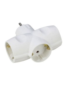 ADAPTADOR TRIPL.SCHUKO BL 16A 250V