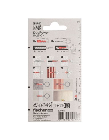 BLISTER DUOPOWER 5X25OH BL 8 UD.FISCHER