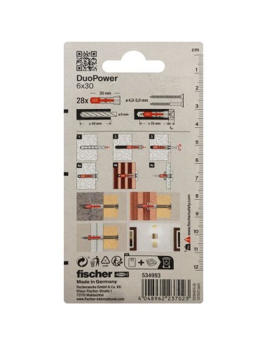 BLISTER DUOPOWER 6X30 BL 28 UD.FISCHER