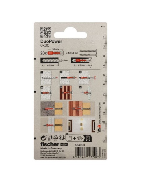 BLISTER DUOPOWER 6X30 BL 28 UD.FISCHER