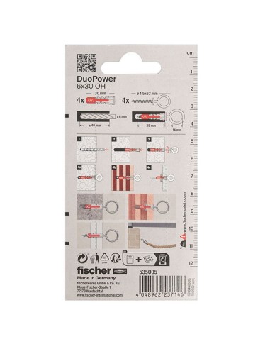 BLISTER DUOPOWER 6X30 OH BL 4 UD.FISCHER