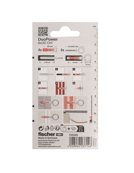 BLISTER DUOPOWER 6X30 OH BL 4 UD.FISCHER