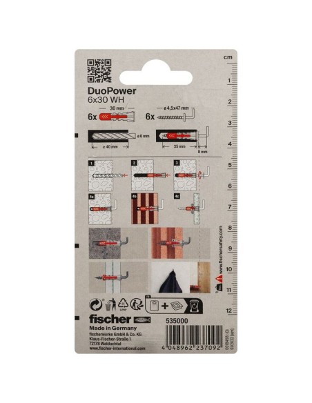 BLISTER DUOPOWER 6X30 WH BL 6 UD.FISCHER