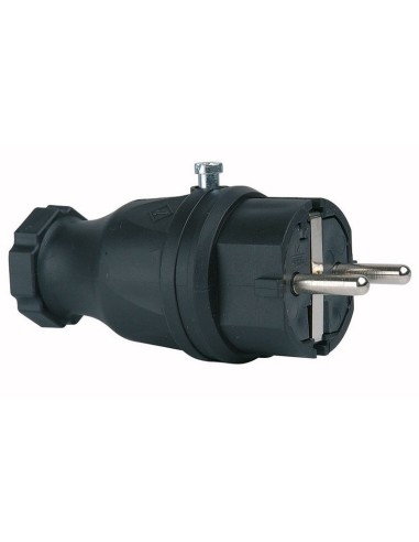 CLAVIJA GOMA 100% 16A 250V NEGRO