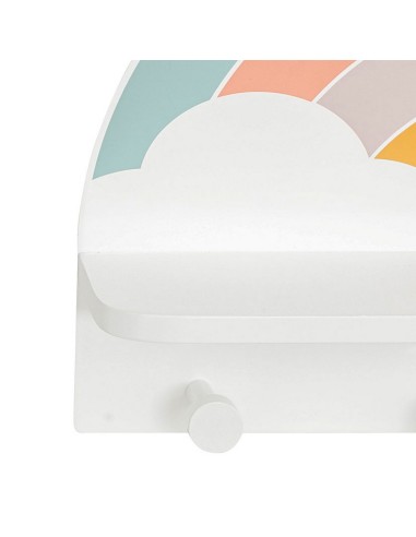 PERCHERO ESTANTE 4 POMOS BCO