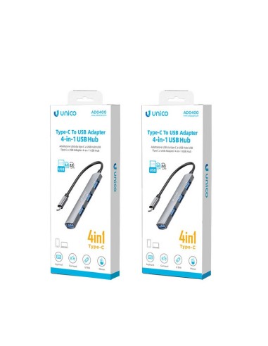 ADAPTADOR HUB 4EN1 USB C UNICO