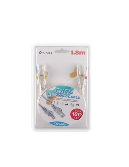 CABLE DE RED CAT.6 1,8M UNICO
