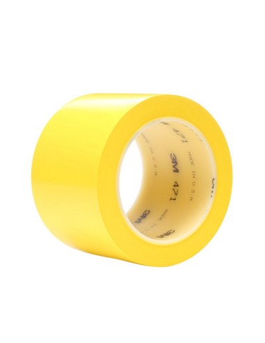 CINTA VINILO 471, 50X33M. 0,14MM, AMAR.