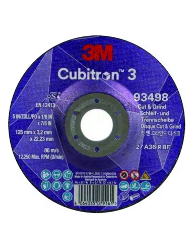 DISCO CTE/DESB.94946,125X4,2X22,23MM.10U