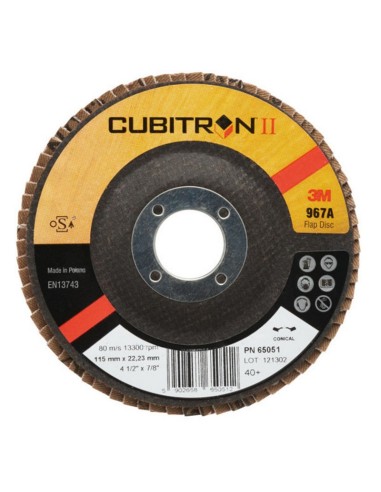 DISCO LÁMINAS 967A,115MM,CÓNICO,60+. 10U