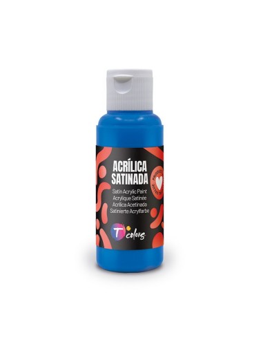 PINTURA ACRILICA SATINADO CIAN 80ML