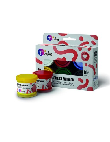 SET ACRILICO TCOLORS 6 COLORES 40ML