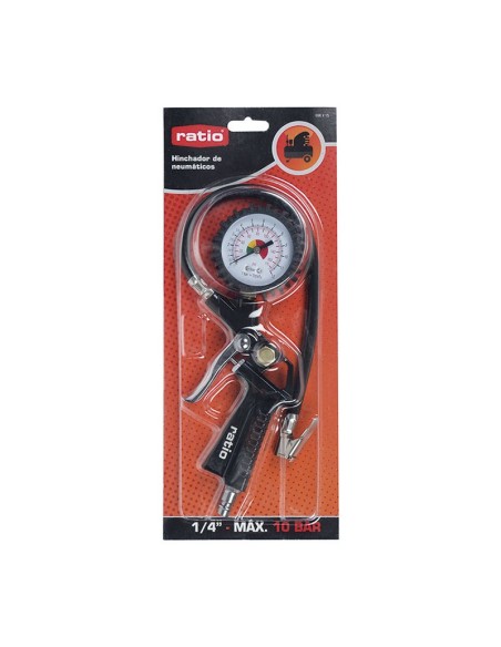 HINCHADOR CON MANOMETRO CON.RAPIDO 1/4"