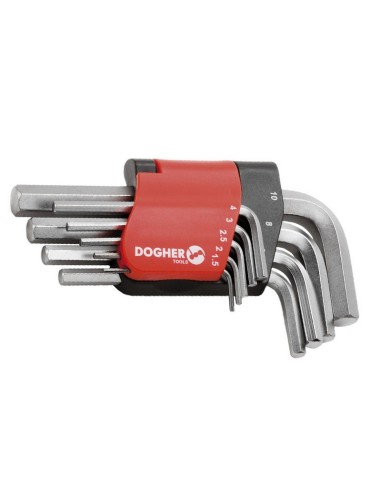 JUEGO LLAV MACHO HEX CORTA 9 PZAS 1,5-10