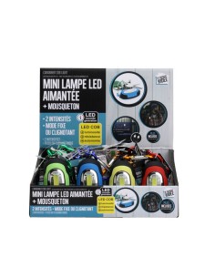 DISPLAY 24UN LAMPARA C/IMAN Y MOSQUETON