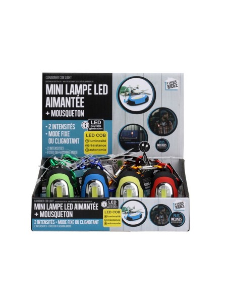 DISPLAY 24UN LAMPARA C/IMAN Y MOSQUETON