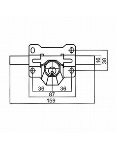 CERROJO MOD.A3P PINTADO 70MM CAYS 2