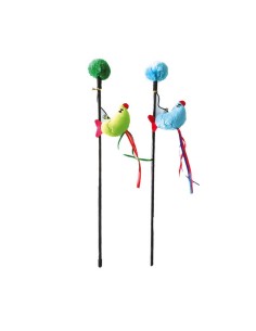 JUGUETE GATO CROCI VARILLA PAJARO 45CM