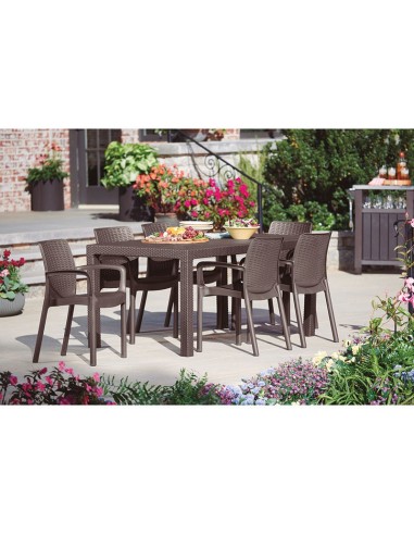 MESA MELODY MARRÓN 160X94 CM