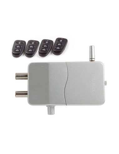 CERRADURA INVISIBLE CON ALARMA. PLATA