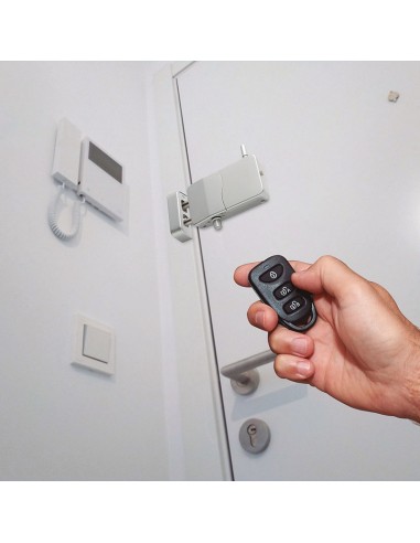 CERRADURA INVISIBLE CON ALARMA. PLATA